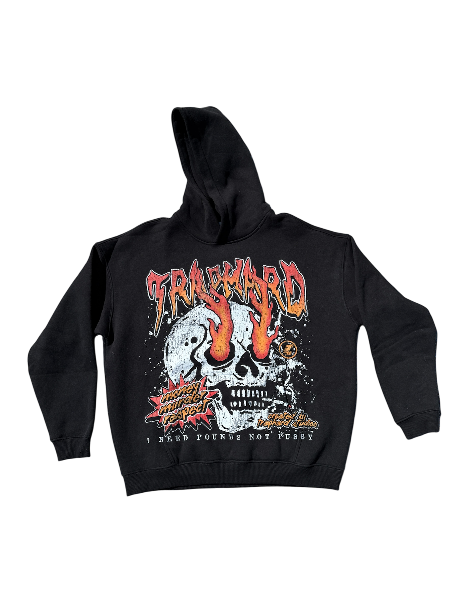 Traphard Inferno Skull Hoodie