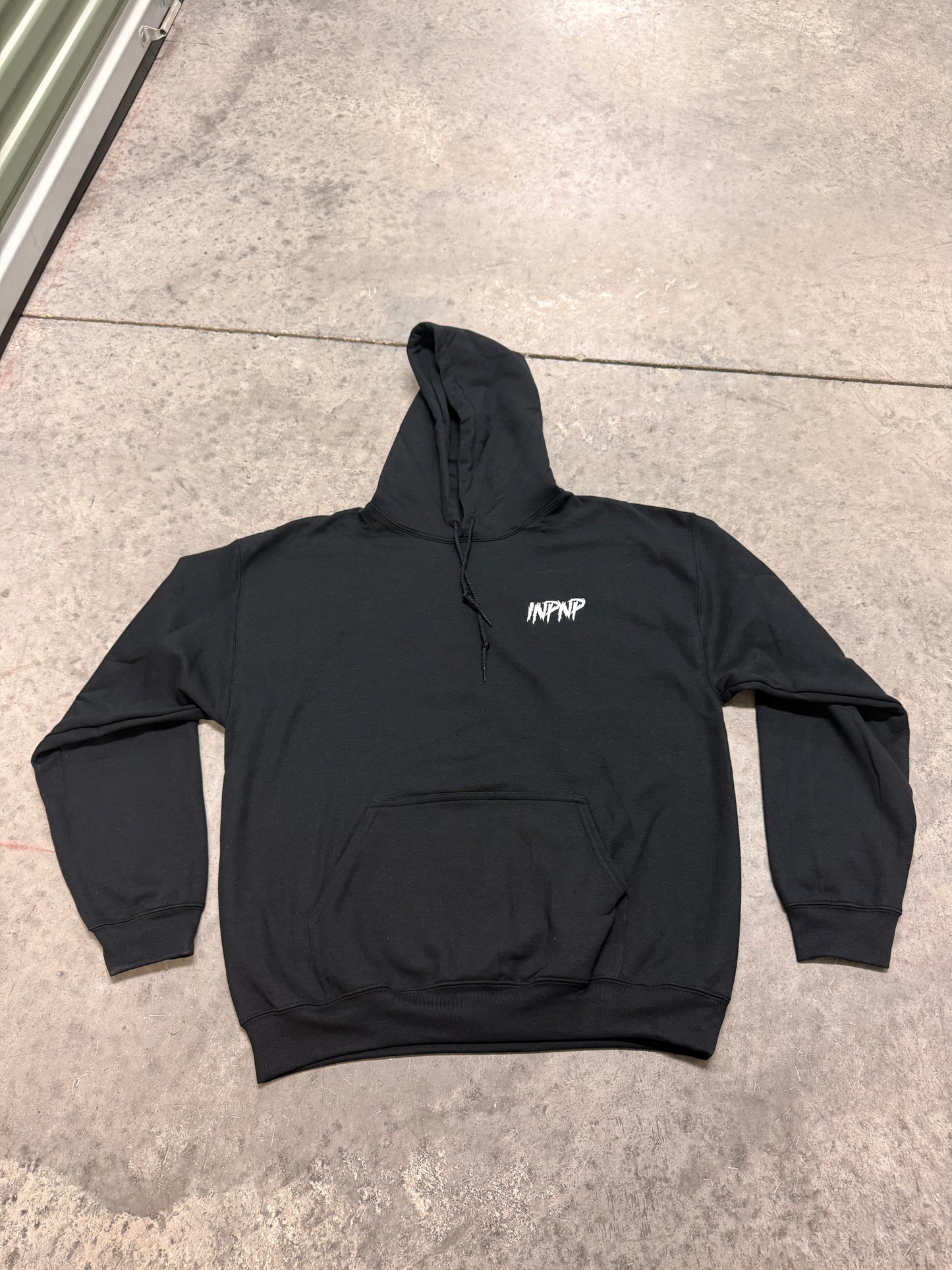 White INPNP Logo Hoodie