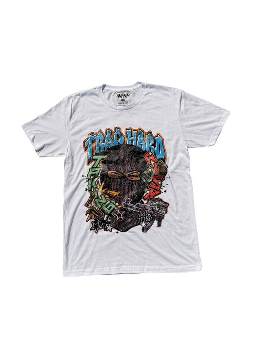 White/Multi Color Mask Tee